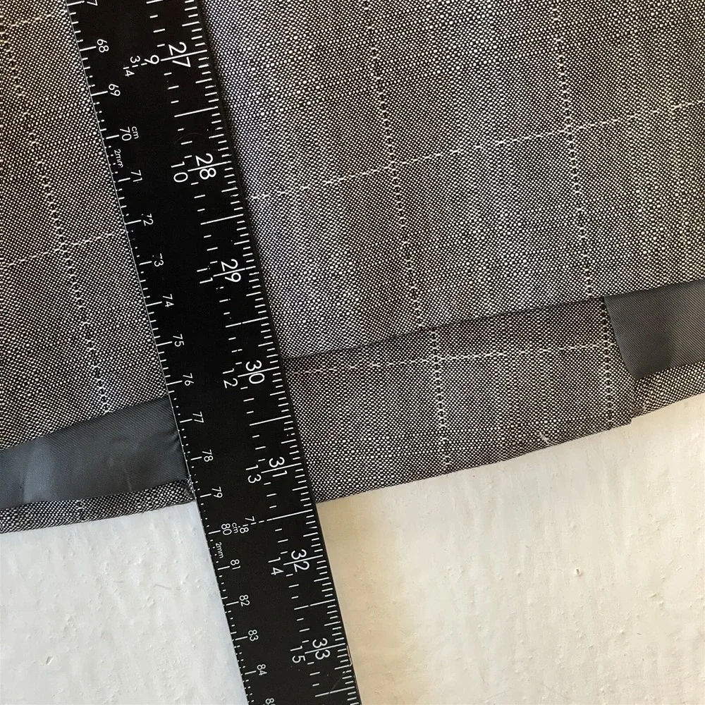 Vtg 42R SIlver Windowpane Check Double‎ Breasted Blazer Jacket Sport Coat